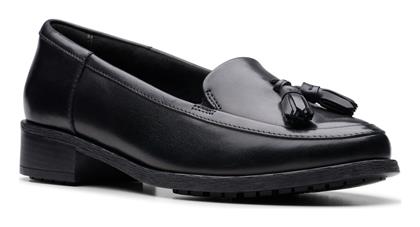 Clarks Edge Δερμάτινα Γυναικεία Μοκασίνια σε Μαύρο Χρώμα από το Modivo