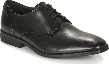 Clarks Gilman Plain Δερμάτινα Ανδρικά Σκαρπίνια Μαύρα από το Spartoo