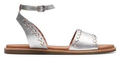 Clarks Γυναικεία Σανδάλια σε Ασημί Χρώμα