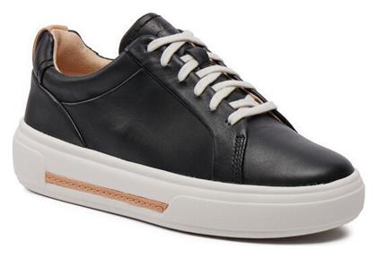 Clarks Γυναικεία Flatforms Sneakers Black Leather