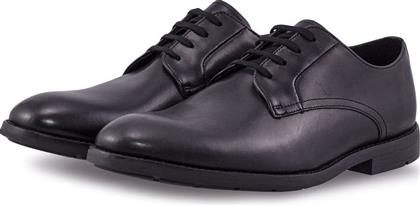 Clarks Ronnie Walk Δερμάτινα Ανδρικά Σκαρπίνια Μαύρα από το MyShoe