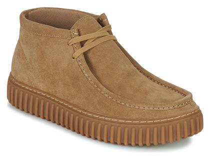 Clarks Suede Μπεζ Ανδρικά Μποτάκια από το Pitsiriki