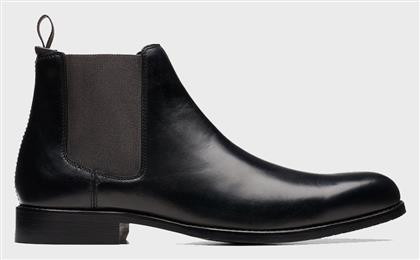 Clarks Top Δερμάτινα Μαύρα Ανδρικά Μποτάκια από το Tsakiris Mallas