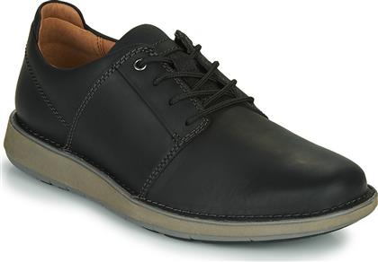 Clarks Un Larvik 2 Δερμάτινα Ανδρικά Casual Παπούτσια Μαύρα από το MyShoe