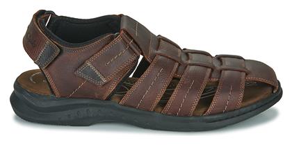 Clarks Walkford Fish Δερμάτινα Ανδρικά Σανδάλια σε Χρώμα