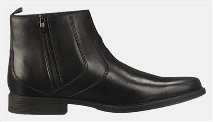 Clarks Whiddon Δερμάτινα Μαύρα Ανδρικά Μποτάκια με Φερμουάρ