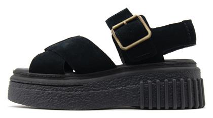Clarks Wish Καλοκαιρινές Γυναικείες Πλατφόρμες Μαύρες