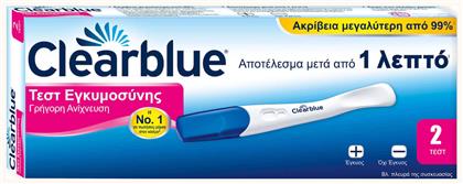 Clearblue Γρήγορη Ανίχνευση Τεστ Εγκυμοσύνης Γρήγορης Ανίχνευσης μετά από 1 Λεπτό
