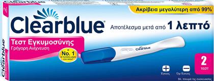 Clearblue Rapid Detection 2τμχ Τεστ Εγκυμοσύνης Γρήγορης Ανίχνευσης μετά από 1 Λεπτό από το Pharm24