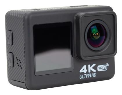 Clever 128GB Action Camera HD (720p) Υποβρύχια (με Θήκη) με WiFi Μαύρη με Οθόνη