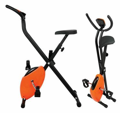 Clever Fit Bike 090019 Αναδιπλούμενο Όρθιο Ποδήλατο Γυμναστικής Μαγνητικό Πορτοκαλί