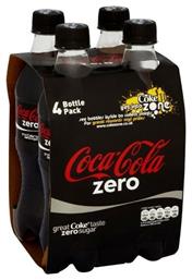 Coca Cola Zero με Ανθρακικό Χωρίς Ζάχαρη Μπουκάλι 4x500ml από το e-Fresh