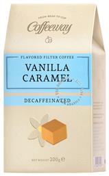 Coffeeway Καφές Φίλτρου Decaffeine Arabica με Άρωμα Vanilla & Caramel Βανίλια & Καραμέλα 200gr Κωδικός: 16121107