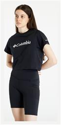 Columbia Γυναικείο Crop T-shirt Μαύρο