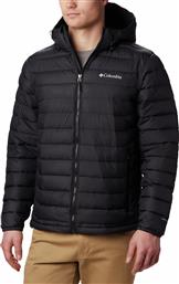 Columbia Powder Lite Ανδρικό Χειμωνιάτικο Μπουφάν Puffer Μαύρο από το Spartoo