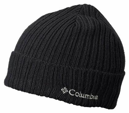 Columbia Watch Cap Beanie Unisex Σκούφος με Rib Πλέξη σε Μαύρο χρώμα από το MybrandShoes