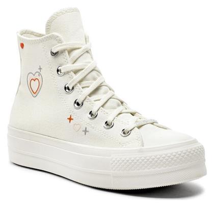 Converse Chuck Taylor All Star Lift Platform Γυναικεία Sneakers Λευκά