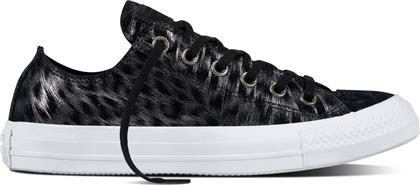 Converse Chuck Taylor All Star Shimmer Suede Γυναικείο Sneaker Μαύρο