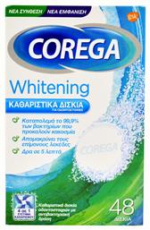 Corega Whitening Καθαριστικό Οδοντοστοιχίας 48 ταμπλέτες