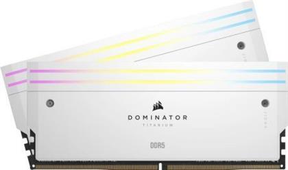 Corsair Dominator Titanium RGB XMP White 32GB DDR5 RAM με 2 Modules (2x16GB) και Ταχύτητα 7200 για Desktop