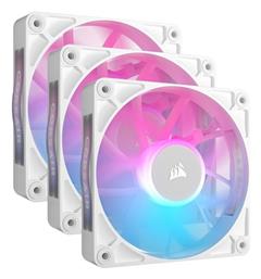 Corsair iCue Link RX120 Case Fan με RGB Φωτισμό και Σύνδεση 4-Pin PWM 3τμχ Λευκό