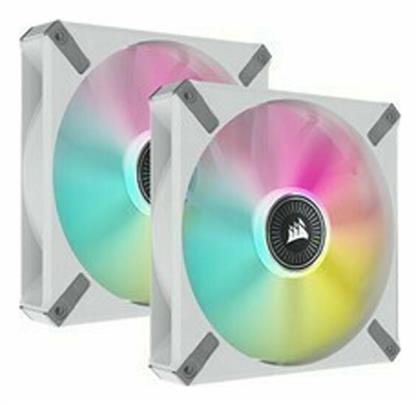 Corsair ICUE ML140 RGB Elite Premium Case Fan με Σύνδεση 4-Pin PWM 2τμχ Λευκό από το e-shop