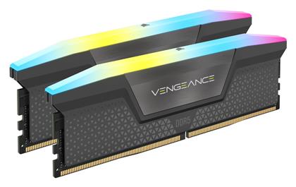 Corsair Vengeance RGB 32GB DDR5 RAM με 2 Modules (2x16GB) και Ταχύτητα 6000 για Desktop