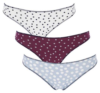 Cotonella Γυναικεία Slip 3Pack Light Blue/Purple/Ciel