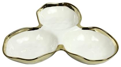 Countryfield Κεραμική Ορντεβιέρα 3 Θέσεων Λευκή Ø26cm Π26xΜ6cm