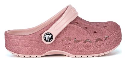 Crocs Baya Glitter Clog Παιδικά Παπουτσάκια Θαλάσσης Ροζ