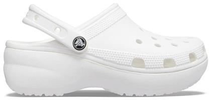 Crocs Classic Crush Ανατομικά Σαμπό Λευκά