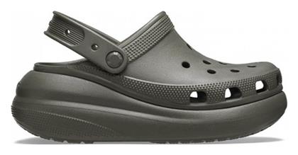 Crocs Classic Crush Γυναικεία Ανατομικά Σαμπό Πράσινα