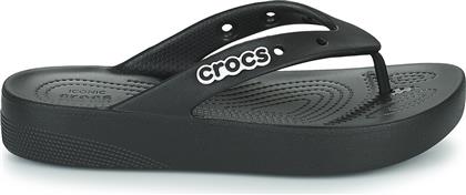 Crocs Classic Flip Σαγιονάρες με Πλατφόρμα σε Μαύρο Χρώμα