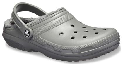 Crocs Classic Lined Clog Κλειστές Χειμερινές Ανδρικές Παντόφλες Slate Grey / Smoke