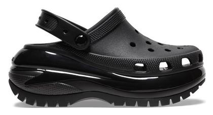 Crocs Classic Mega Crush Ανατομικά Σαμπό Μαύρα