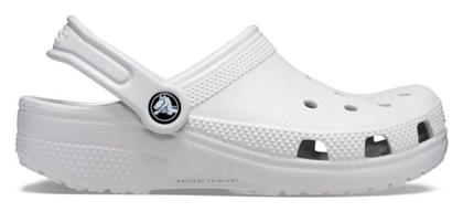 Crocs Classic Παιδικά Ανατομικά Σαμπό Θαλάσσης Λευκά Γκρι από το SerafinoShoes