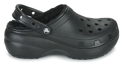 Crocs Classic Platform Lined Σαμπό Μαύρα