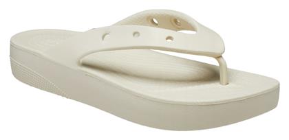 Crocs Classic Σαγιονάρες με Πλατφόρμα σε Λευκό Χρώμα από το Modivo