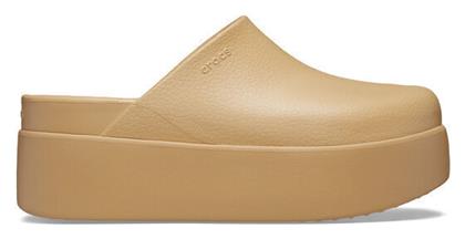 Crocs Clog Γυναικεία Δερμάτινα Σαμπό Μπεζ