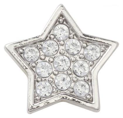Crocs Jibbitz Παπουτσιού Silver Star από Ασήμι Λευκό