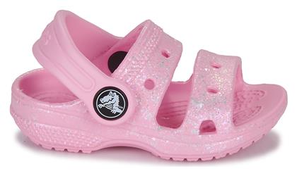 Crocs Παιδικά Ανατομικά Παπουτσάκια Θαλάσσης Glitter Ροζ