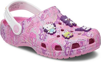 Crocs Παιδικά Ανατομικά Σαμπό Θαλάσσης Classic Ροζ από το MybrandShoes