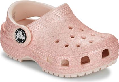 Crocs Παιδικά Παπουτσάκια Θαλάσσης Classic Glitter Clog T Ροζ από το Zakcret Sports