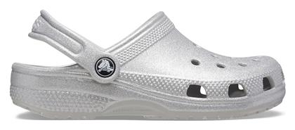 Crocs Παιδικά Σαμπό Θαλάσσης Classic Glitter Clog Γκρι