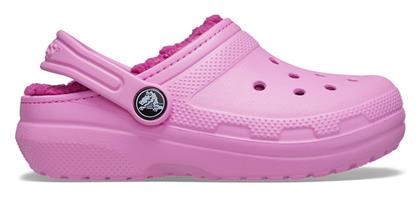 Crocs Παιδικές Παντόφλες Ροζ Classic Lined από το MybrandShoes