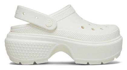 Crocs Stomp Γυναικεία Σαμπό Λευκά