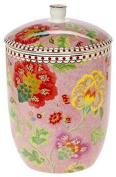 Cryspo Trio Floral Μπισκοτιέρα από Πορσελάνη Ροζ 11x11x18εκ. από το Agiovlasitishome