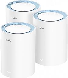 Cudy M1200 WiFi Mesh Network Access Point Wi‑Fi 5 Dual Band (2.4 & 5GHz) σε Τριπλό Kit