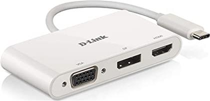 D-Link USB-C Docking Station με HDMI/DisplayPort 4K και σύνδεση 3 Οθονών Λευκό (DUB-V310) από το Public