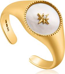 Δαχτυλίδι 925 Ania Haie Mother of Pearl Emblem Signet R022-01G R022-01G Ασήμι